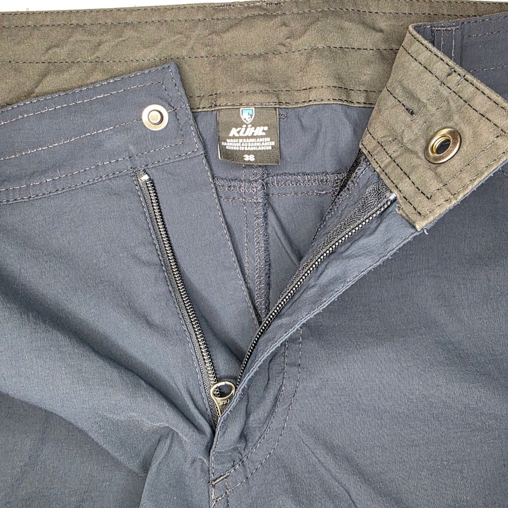 KUHL Mens Blue Nylon Spandex Hiking Cargo Shorts Gorpcore 5121 Size 37 *Measured - Picture 5 of 14